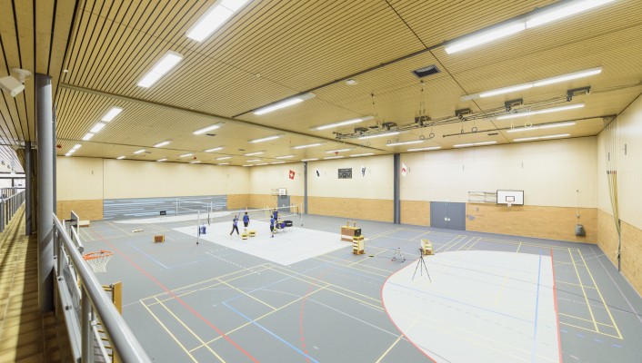 Holzbau, Mehrzweckhalle Loehrenacker Aesch, 5