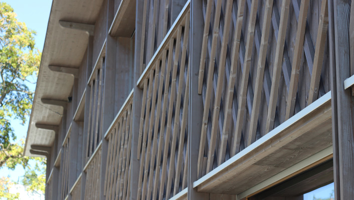 Holzfassade_Im Westfeld 2, Basel