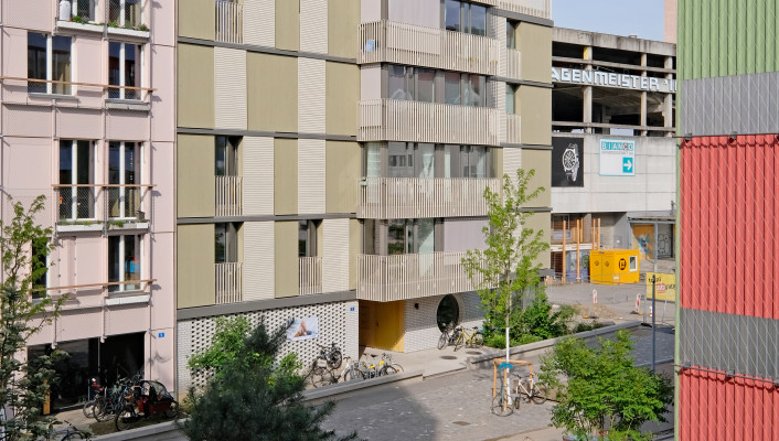 Holz-Beton-Hybridbau_Tiny ELF, Lysbüchel Süd, Basel