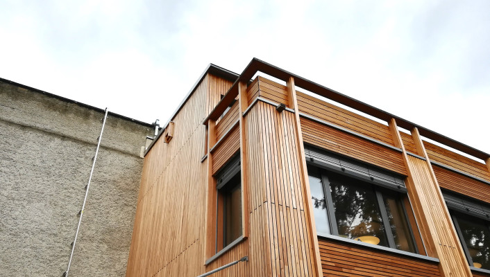 Sanierung Holzelementbau Fassade_LBB Schreinerei Nonnenweg, Basel