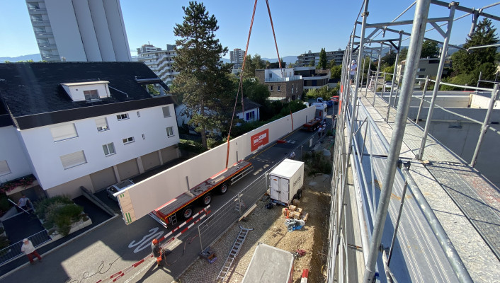 Dachtragwerk Holzbau_Schulhaus Surbaum Reinach